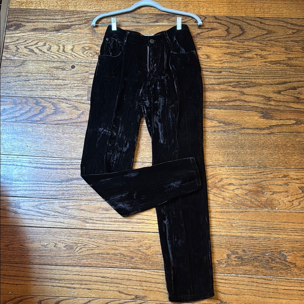 Moda Luxe Black Velvet Trousers